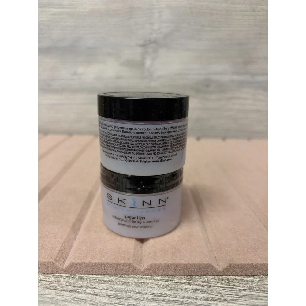 SKINN Cosmetics SUGAR LIPS Polishing Scrub for Dry & Lined Lips~ Lot of 2~Sealed